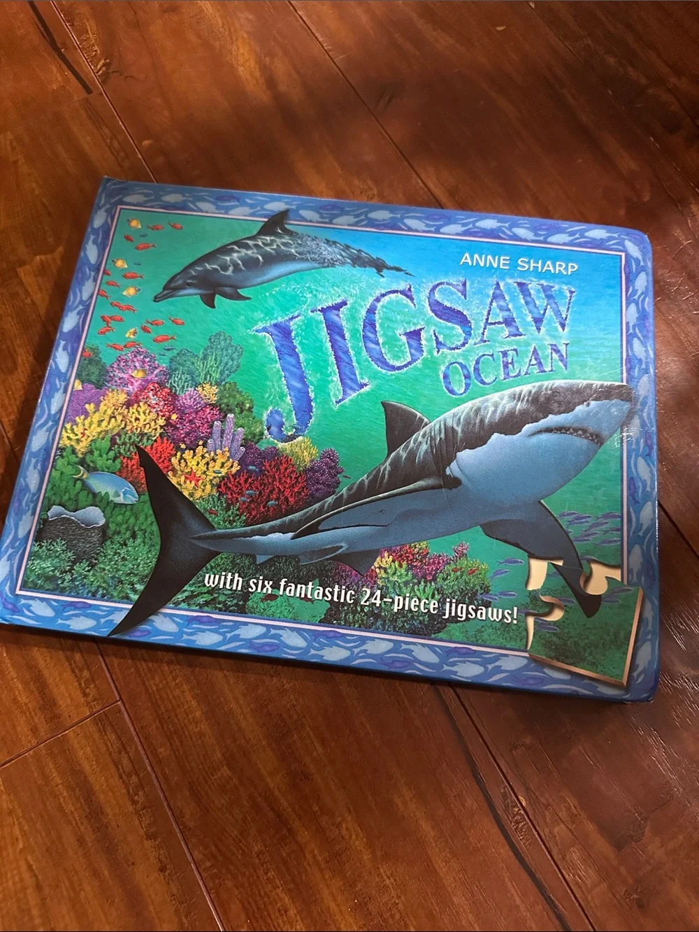 Jigsaw Ocean Anne Sharp 2002 Puzzle Book 6x 24 Piece Sharks Dolphins SEALED